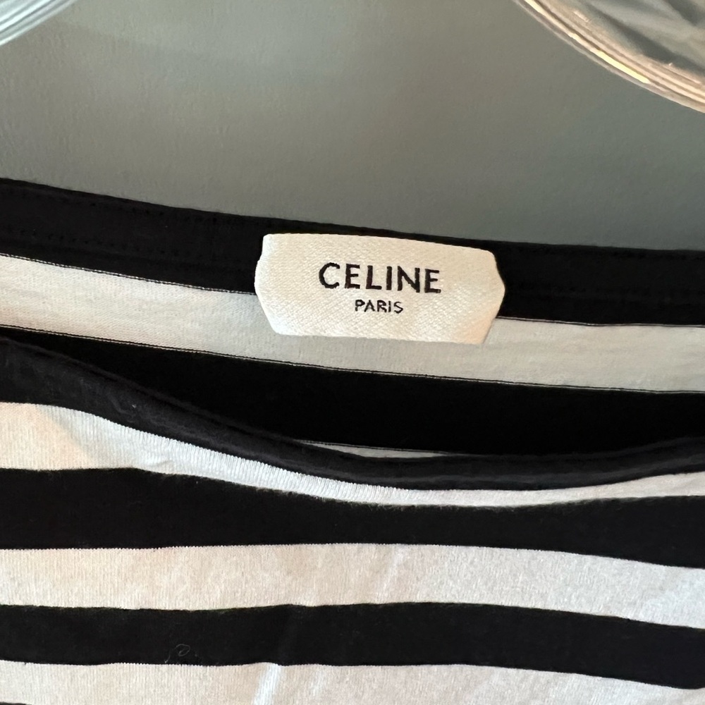 Celine Monochrome Striped Shirt